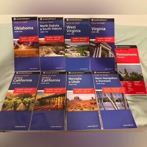 Lot of 9 Rand McNally Maps